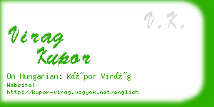 virag kupor business card